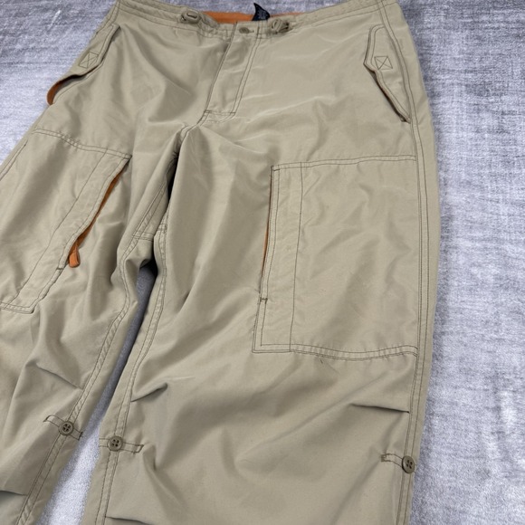 GAP Pants Mens Large Beige Y2K Windbreaker Nylon Baggy Utility Paratrooper Cargo - Picture 5 of 16